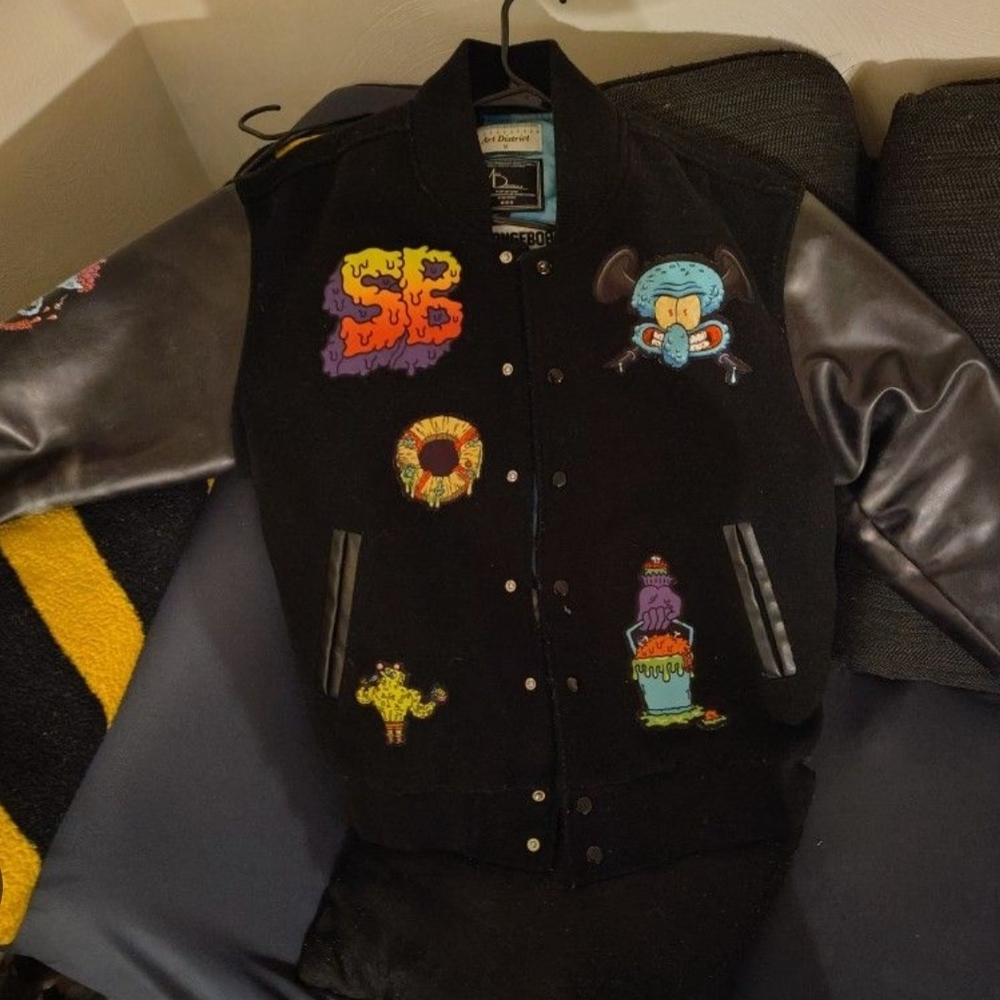 Trippy SpongeBob Varsity Jacket